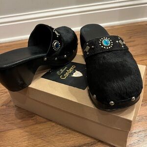 Calleen Cordero Pony Fur Clogs